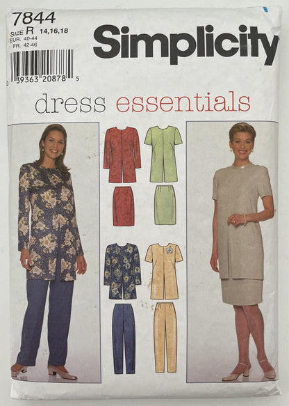 Simplicity 7844 Womens Size 14-18 Petite Tunic Skirt Trousers *