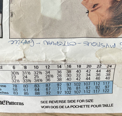 Vogue 2057 Womens Size 12 Petite Dress Anne Klein II