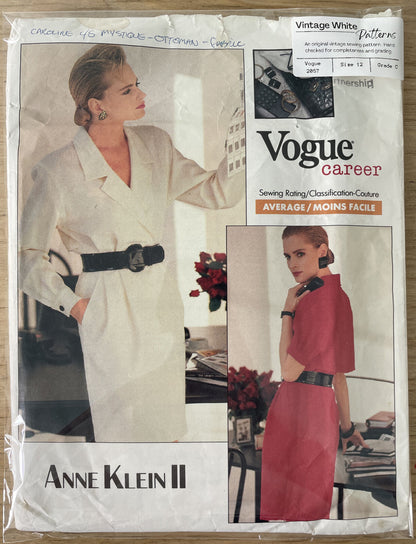Vogue 2057 Womens Size 12 Petite Dress Anne Klein II