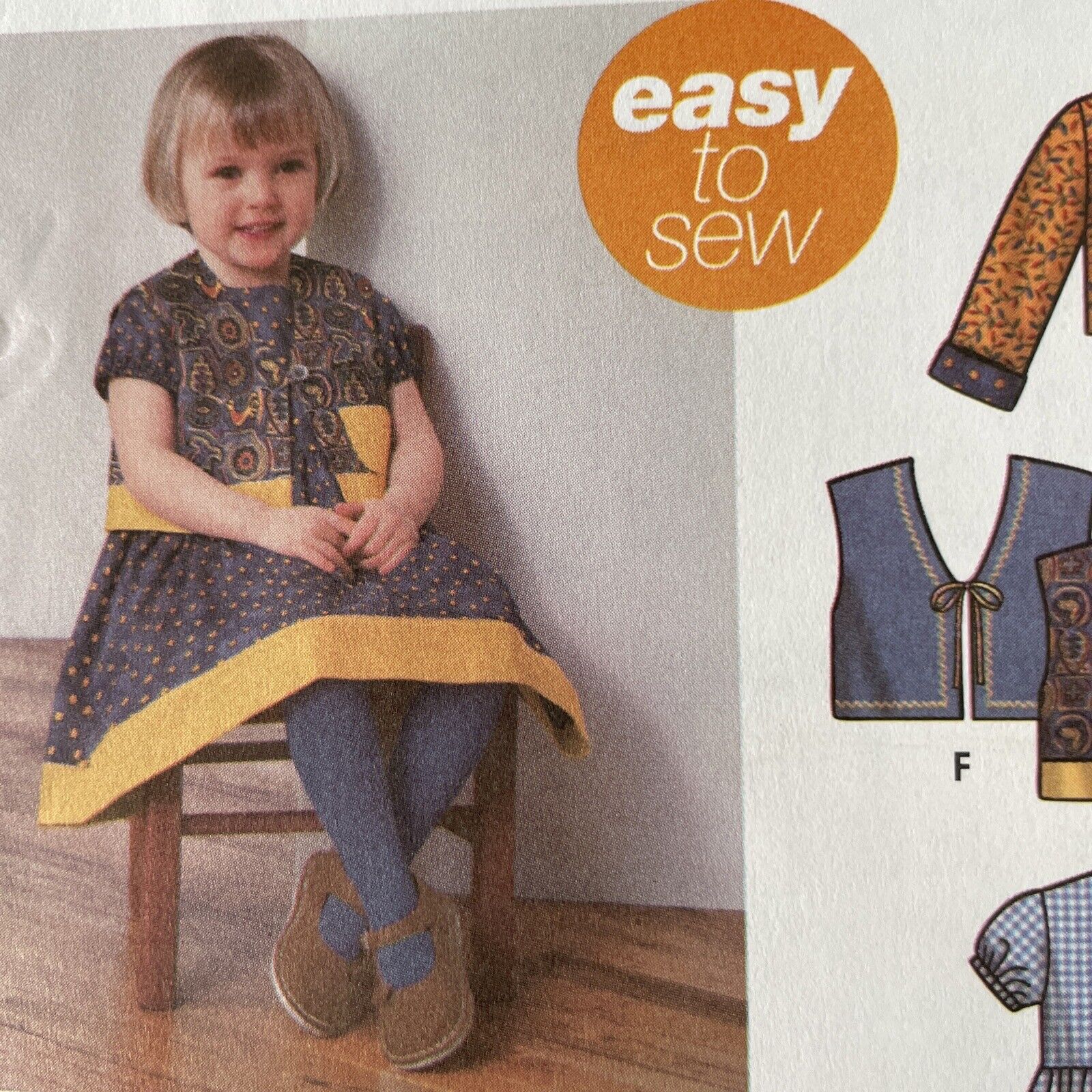 Simplicity 5481 Toddler Size 1/2-4 Dress Top FF *