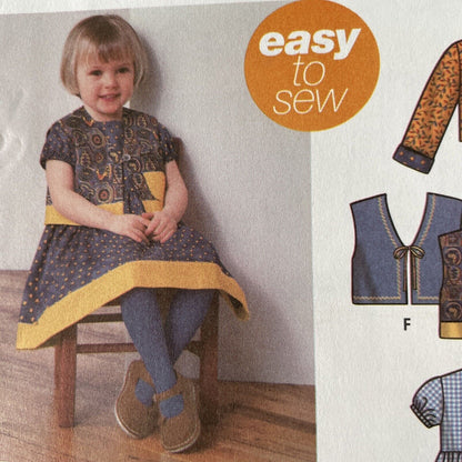 Simplicity 5481 Toddler Size 1/2-4 Dress Top FF *
