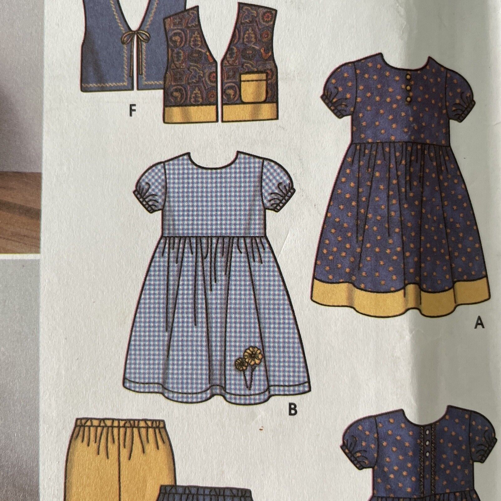 Simplicity 5481 Toddler Size 1/2-4 Dress Top FF *
