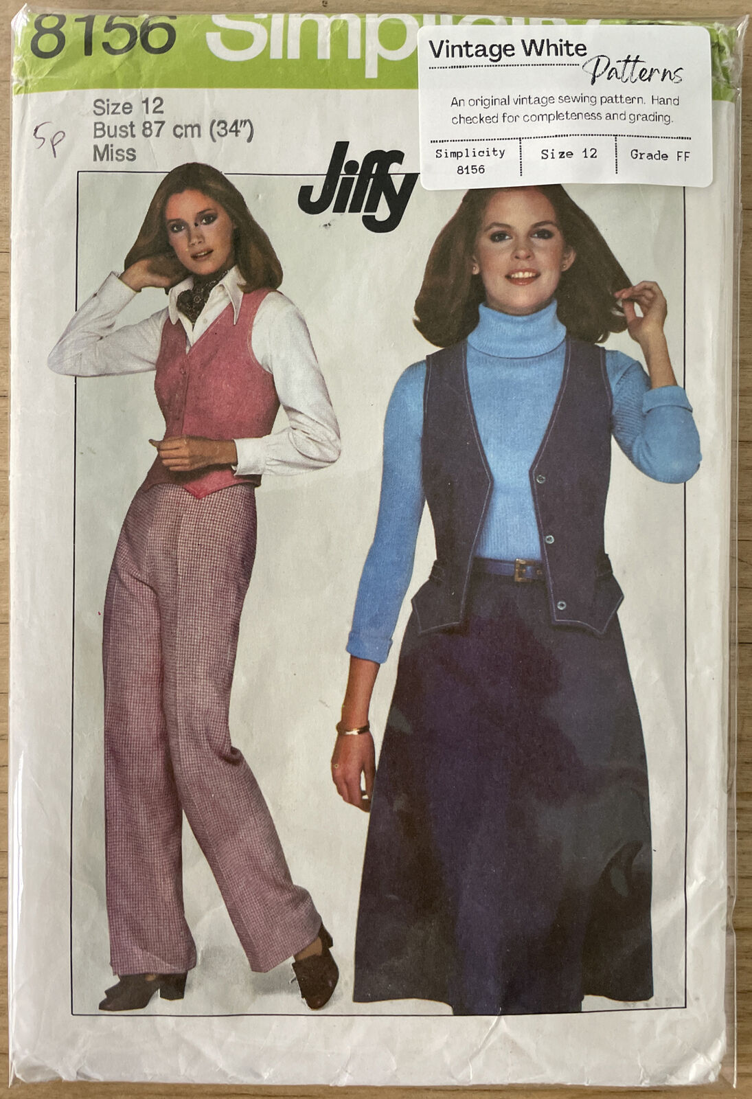 Simplicity 8156 Womens Size 12 Top Skirt Trousers FF