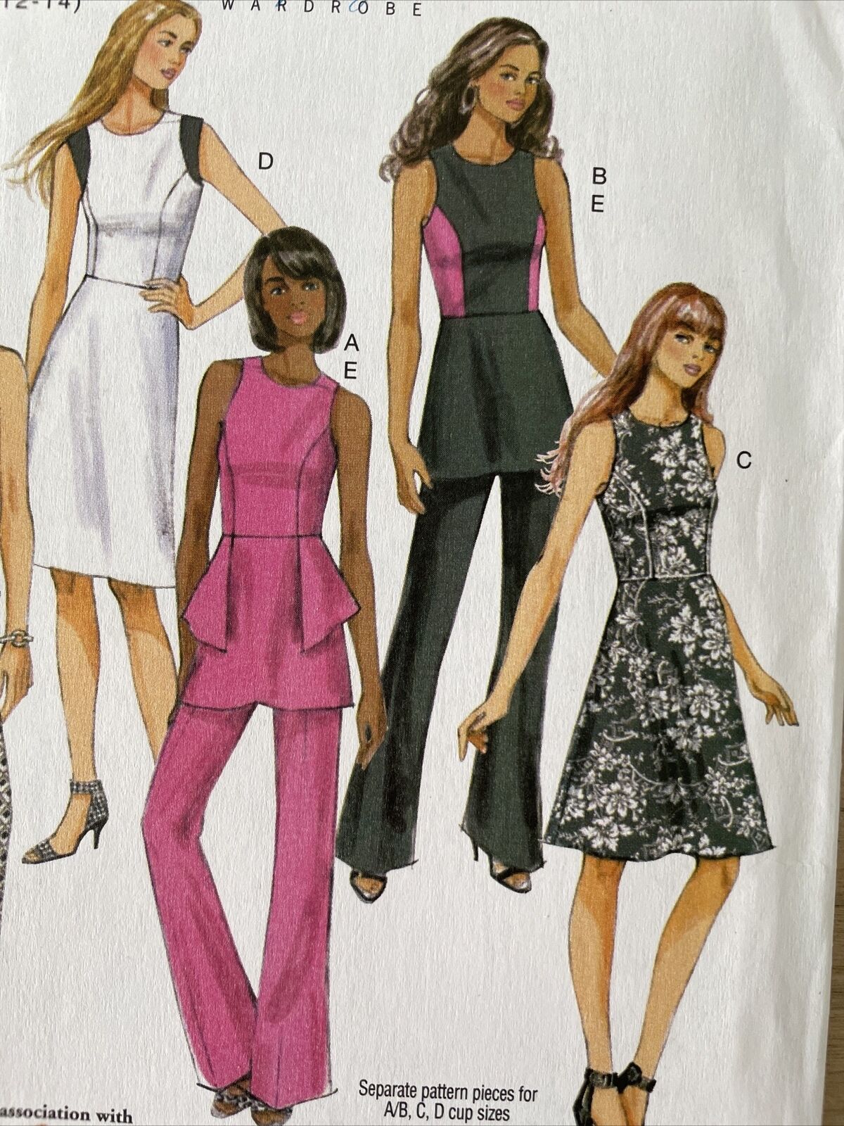 Butterick B6066  Womens Size  6-14 Petite Dress Top Trousers FF