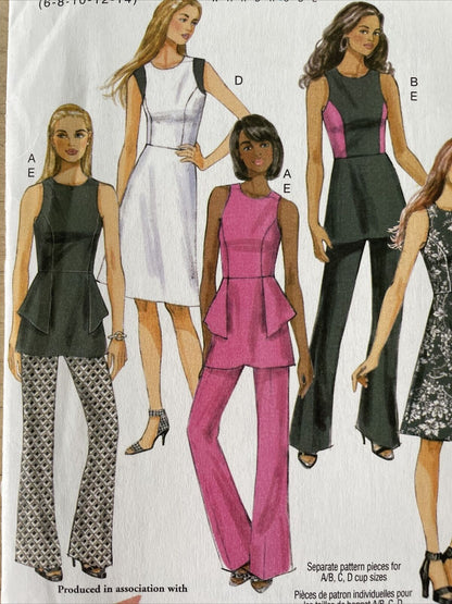 Butterick B6066  Womens Size  6-14 Petite Dress Top Trousers FF