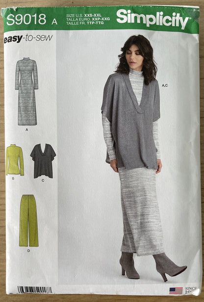Simplicity S9018 Women Size XXS-XXL Dress Top Trousers FF *