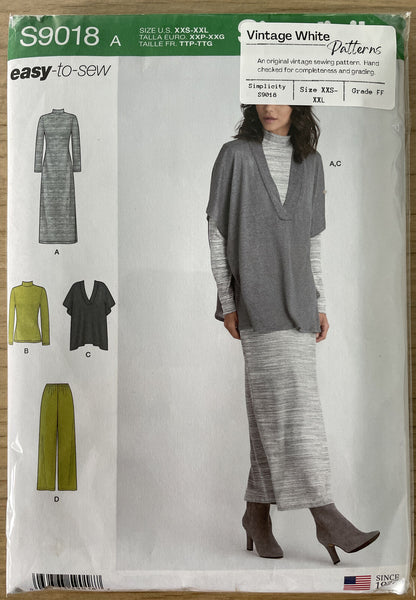 Simplicity S9018 Women Size XXS-XXL Dress Top Trousers FF *