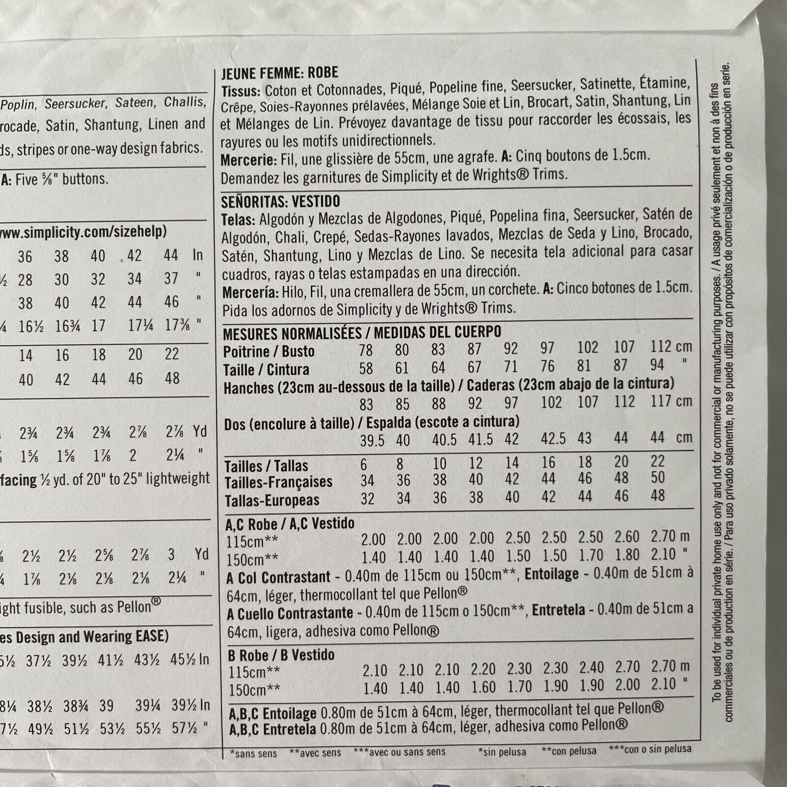 Simplicity K1609 Womens Dress Size 6-14 Dress UNCUT *