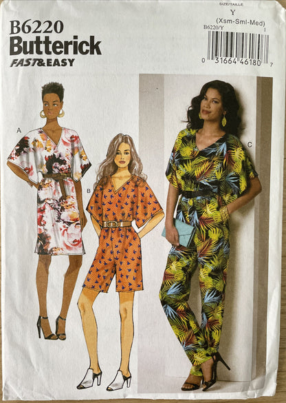 Butterick B6220 Women Size XS-M Dress Jumpsuit FF *