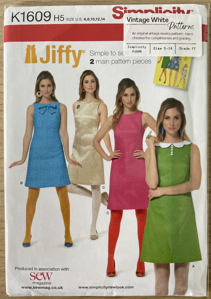 Simplicity K1609 Womens Dress Size 6-14 Dress UNCUT *