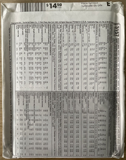 McCall’s 3157 Womens Size 12-16 Dress Trousers Jacket *