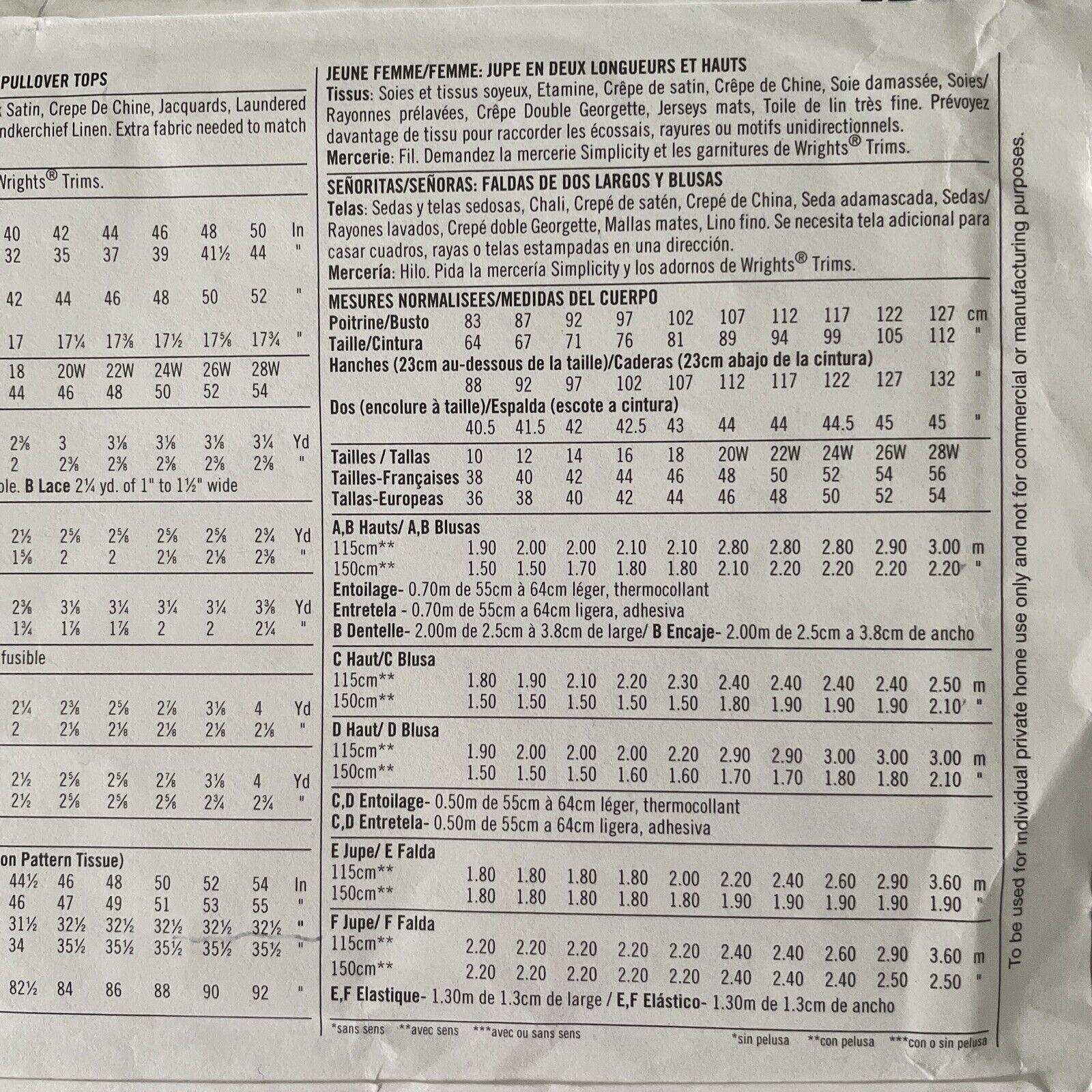 Simplicity 4221 Womens Size 10-16 Top Blouse Skirt FF *