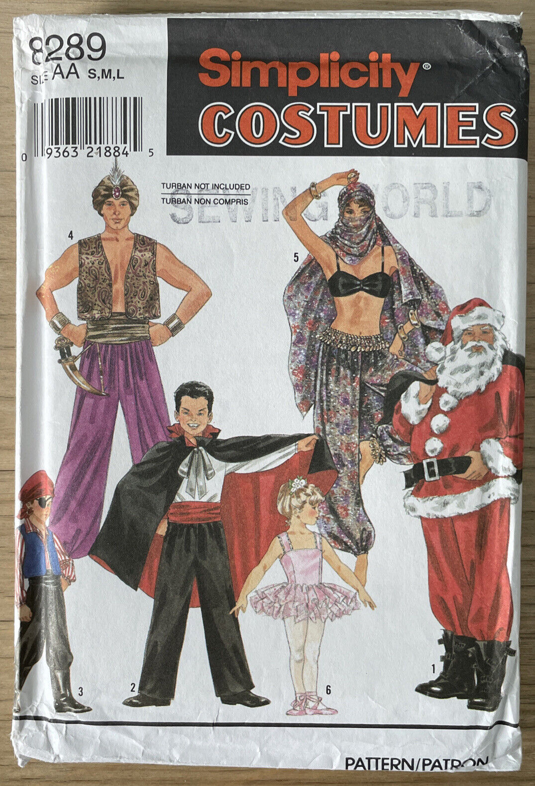 Simplicity 8289 Size S-L Fancy Dress  Dracula Ballet Pirate FF *