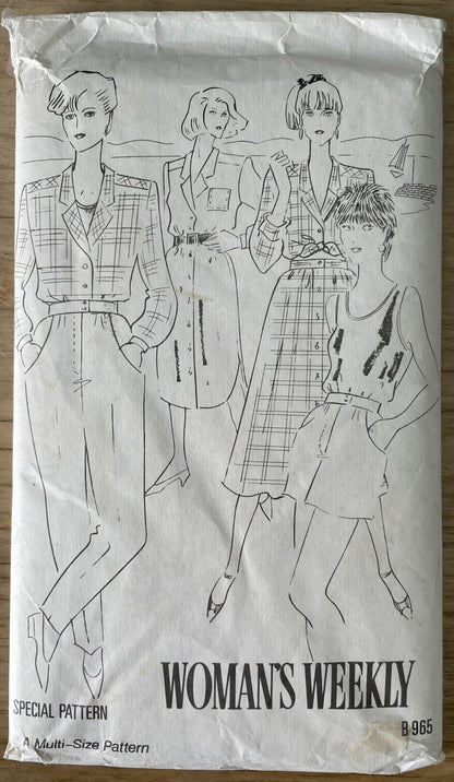 Womans Weekly B965 Womens Size 10-20 Dress Shirt Skirt FF