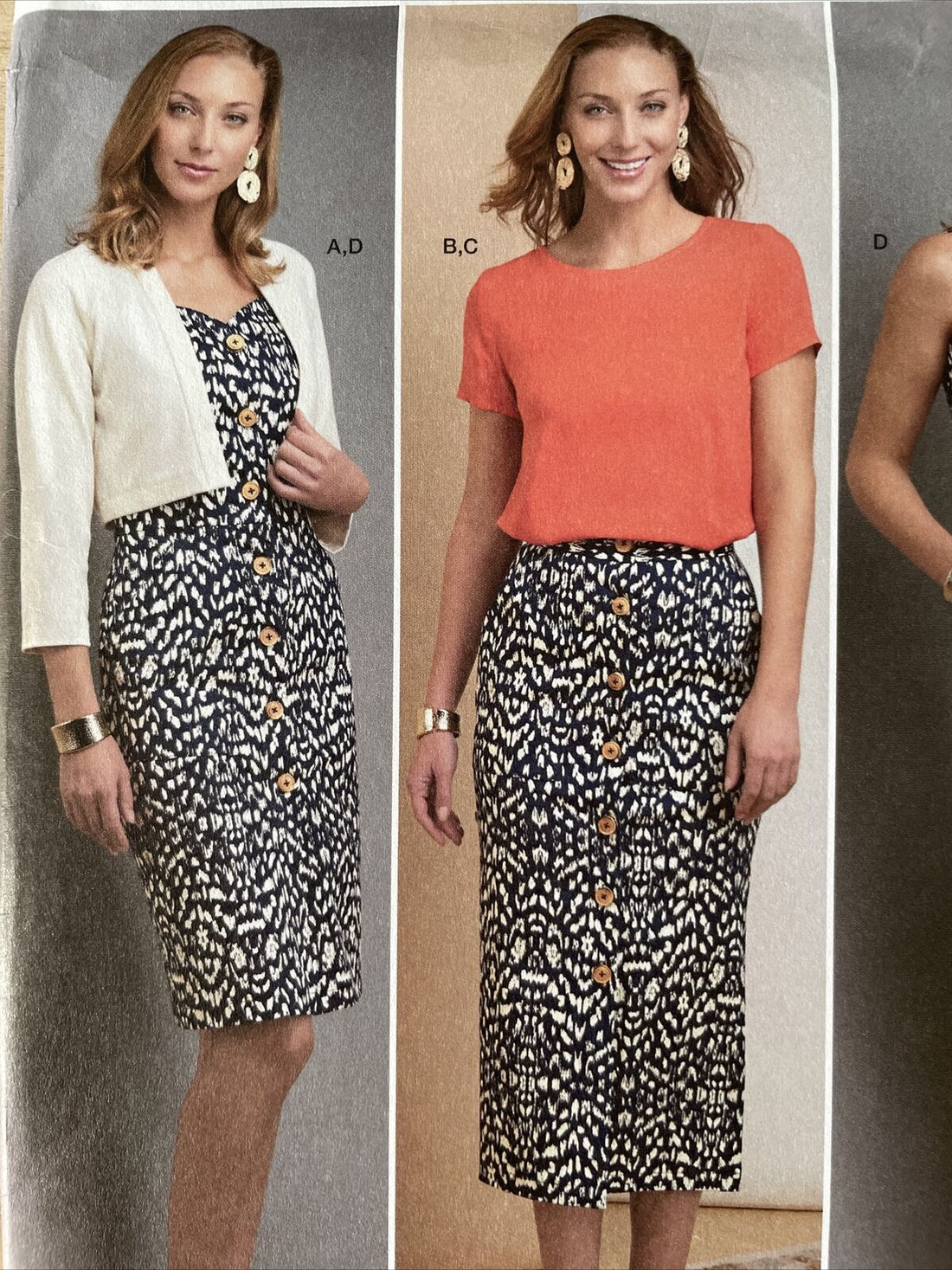 Simplicity K8849 Womens Size 10-18 UK Dress Top Skirt Jacket FF *