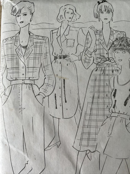 Womans Weekly B965 Womens Size 10-20 Dress Shirt Skirt FF