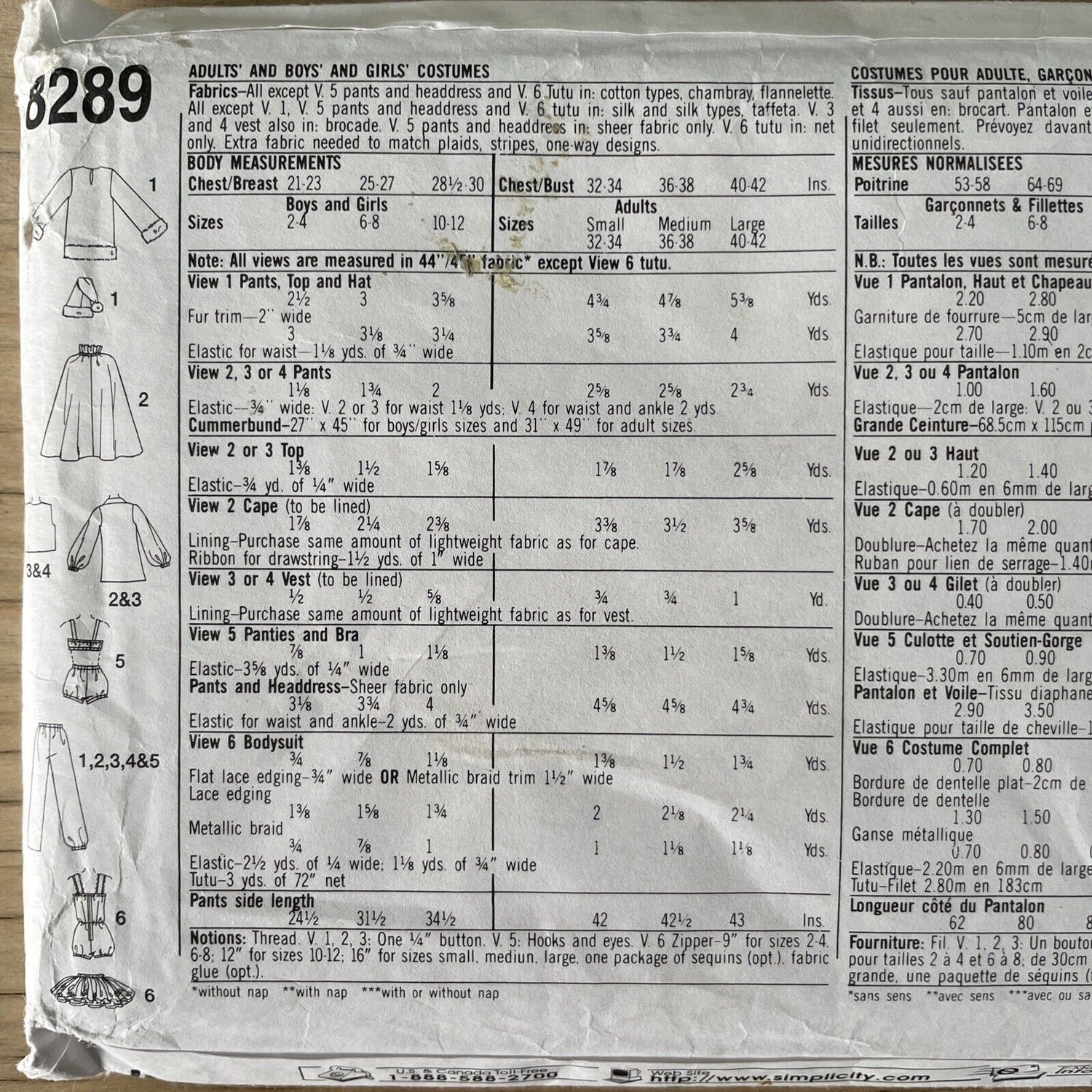 Simplicity 8289 Size S-L Fancy Dress  Dracula Ballet Pirate FF *