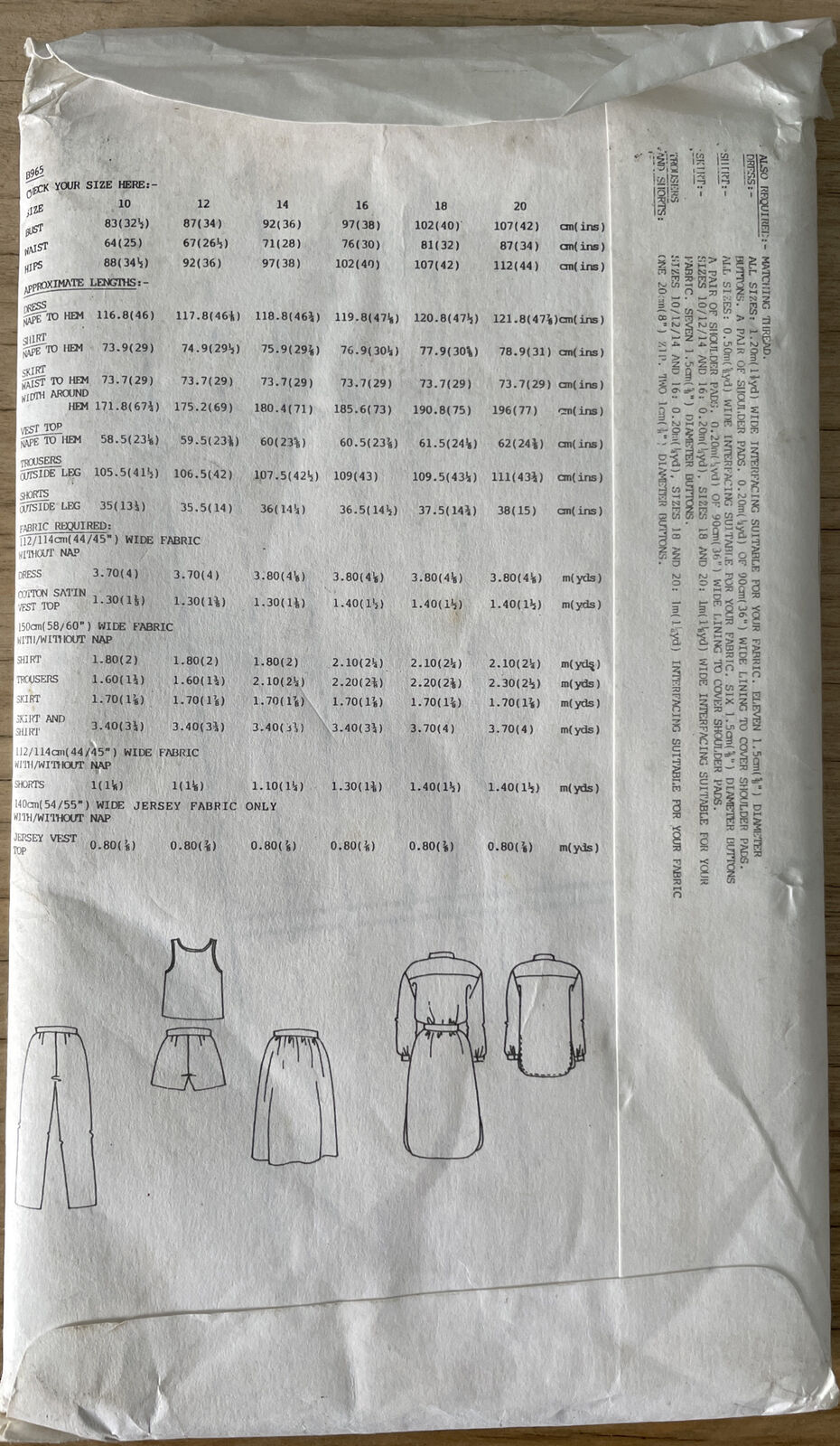 Womans Weekly B965 Womens Size 10-20 Dress Shirt Skirt FF