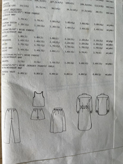 Womans Weekly B965 Womens Size 10-20 Dress Shirt Skirt FF