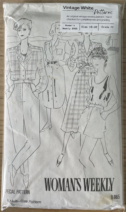 Womans Weekly B965 Womens Size 10-20 Dress Shirt Skirt FF