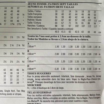 New Look K6348 Womens Size 36-48 EU Skirt *