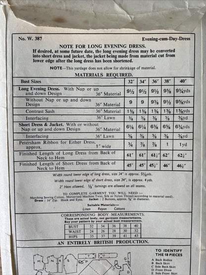 Woman W387 Womens Bust 36&quot; Evening Dress FF