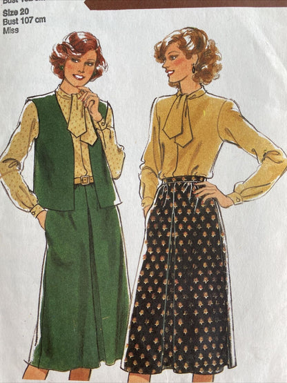 Style 2801 Womens Size 20 Skirt Top Skirt