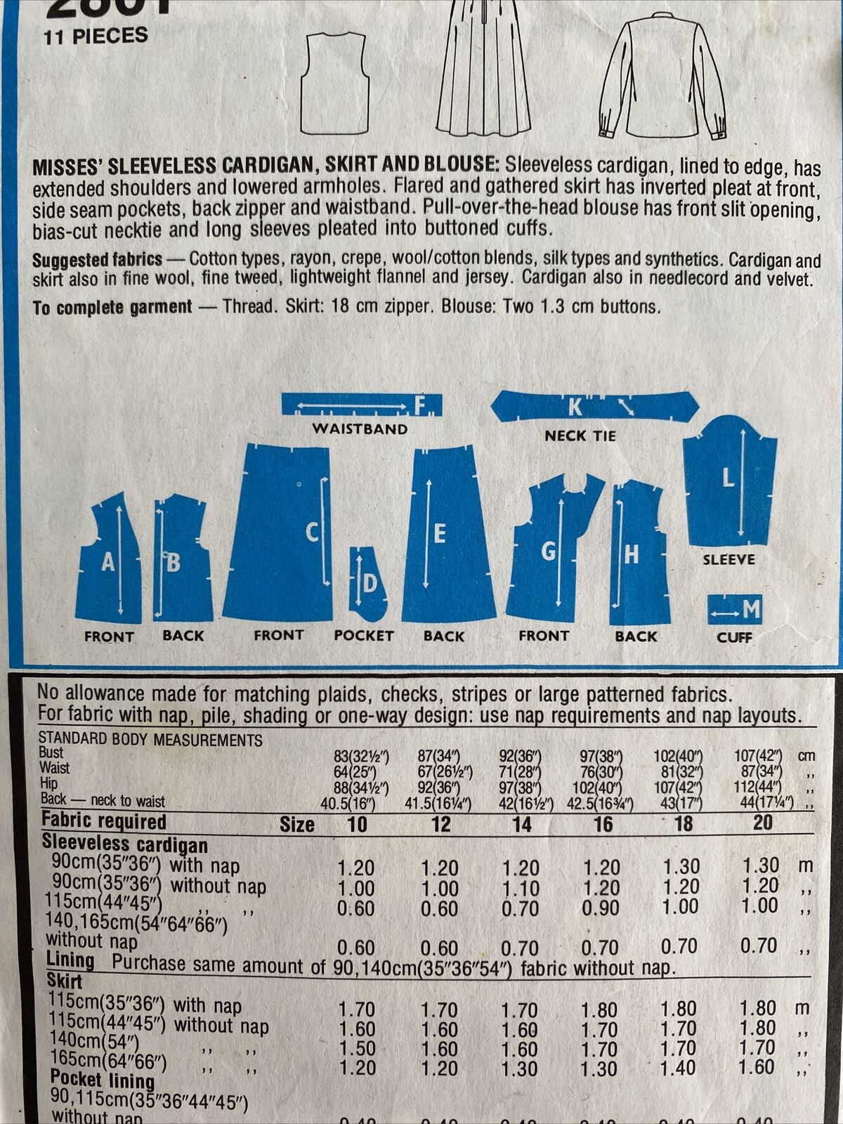 Style 2801 Womens Size 20 Skirt Top Skirt