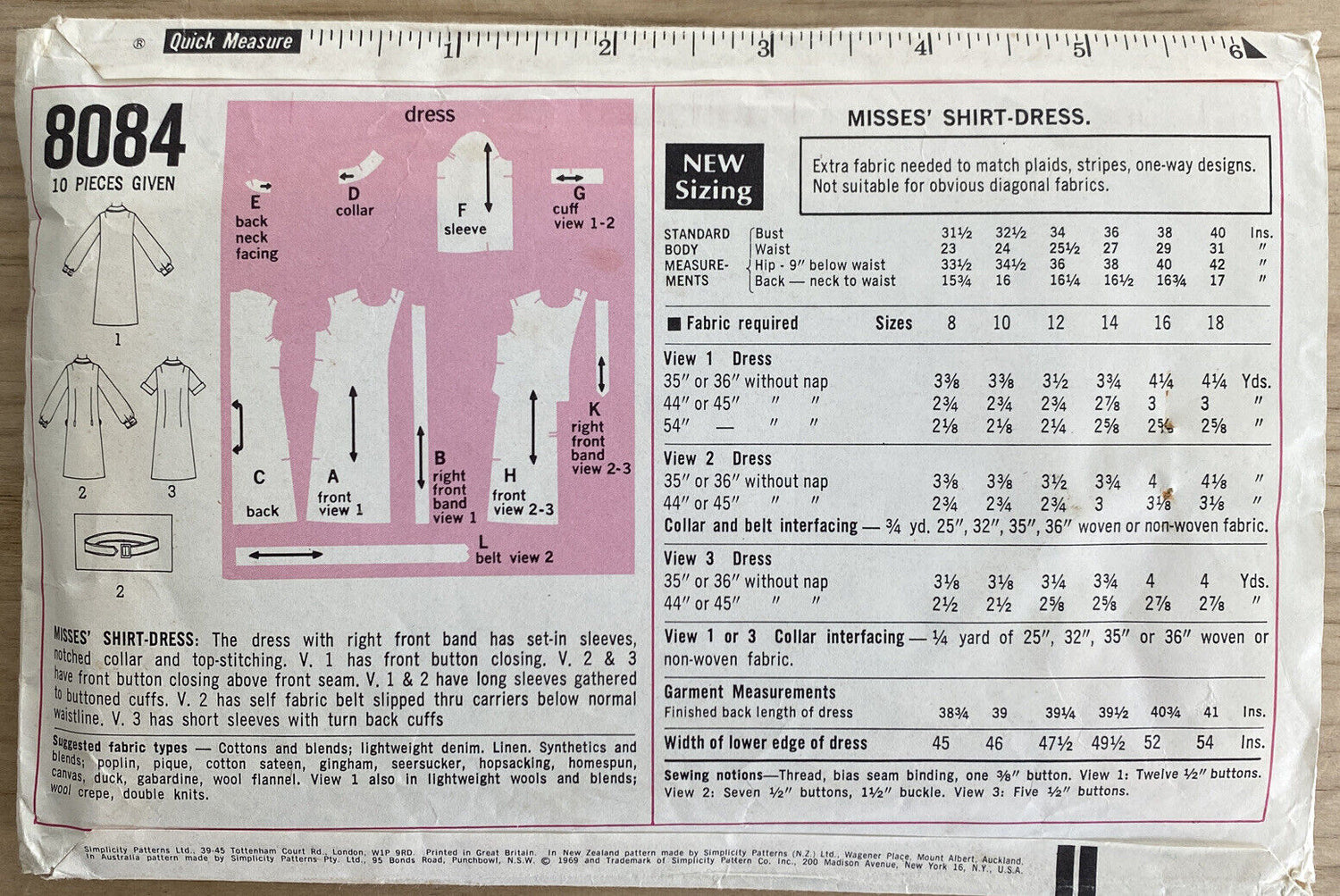 Simplicity 8084 Size 12 Dress *