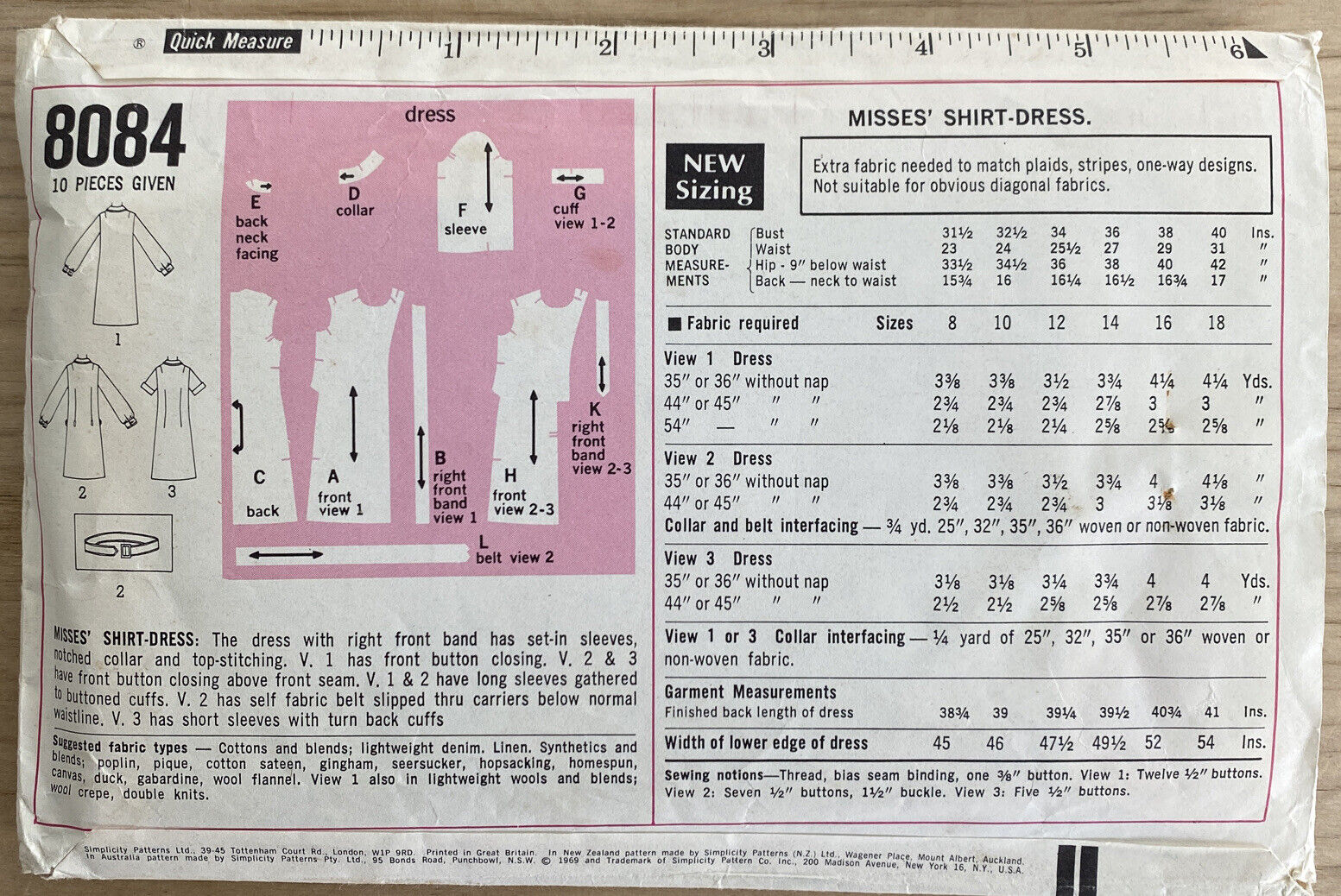 Simplicity 8084 Size 12 Dress *