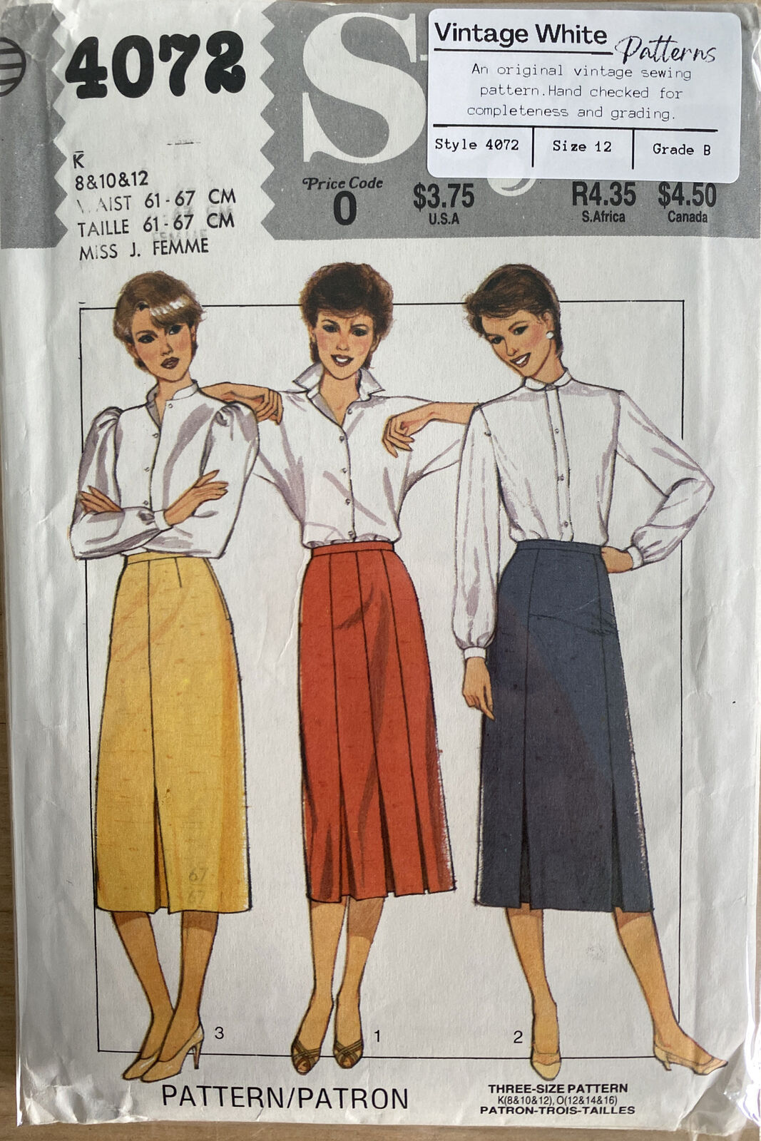 Style 4072 Womens Size 12 Skirt