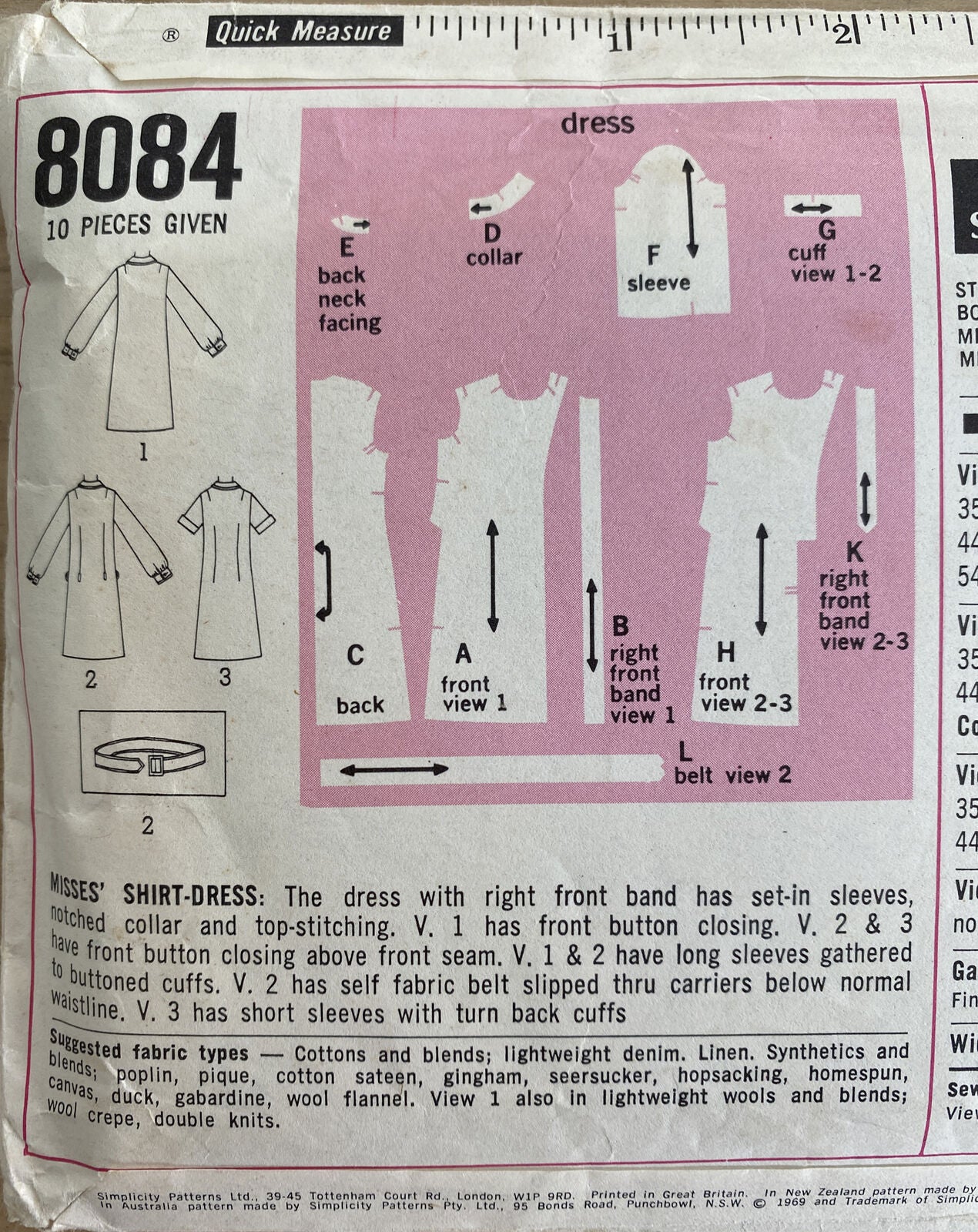 Simplicity 8084 Size 12 Dress *