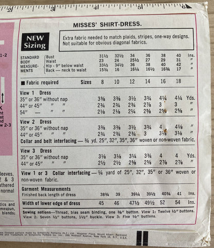 Simplicity 8084 Size 12 Dress *