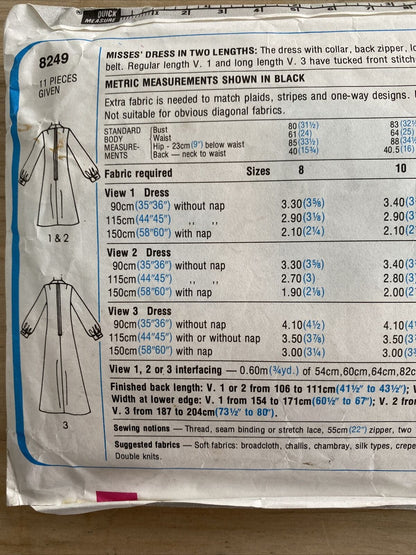Simplicity 8249 Womens Size 14 Dress *