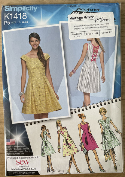 Simplicity K1418 Womens Size 12-20 Dress FF *