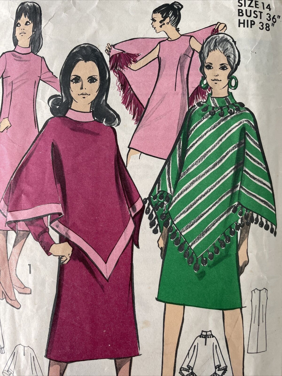 Maudella 5687 Womens Size 14 Dress Poncho *