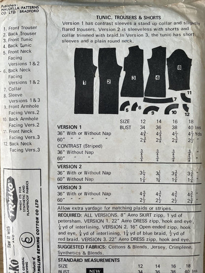 Maudella 5714 Womens Size 12 Tunic Trousers FF *