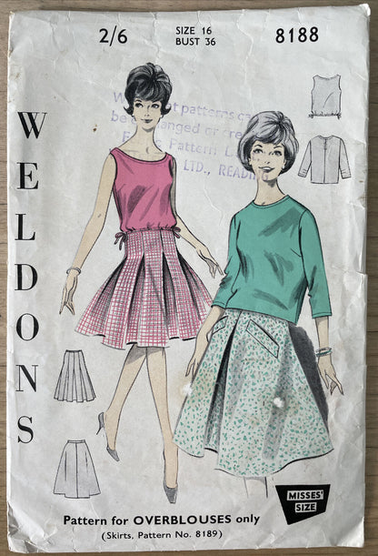 Weldons 8188 Size 16 Blouse