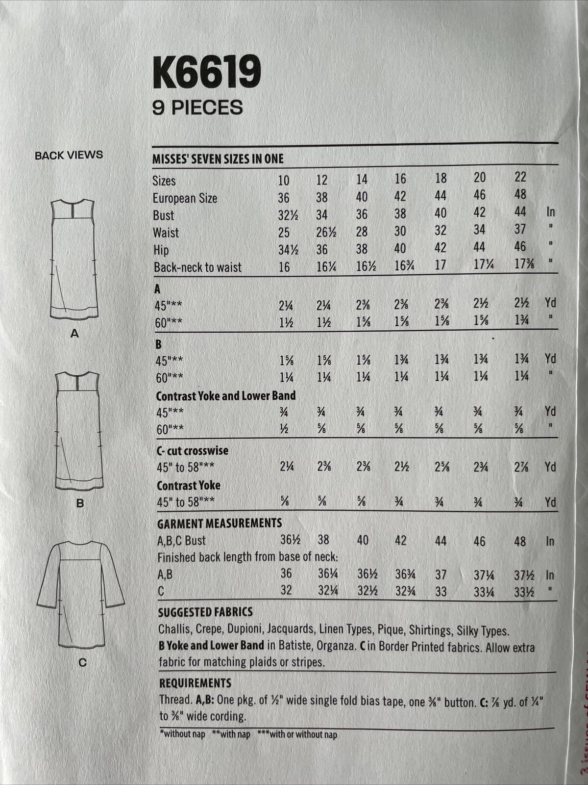 New Look K6619 Womens Size 10-22 Dress FF