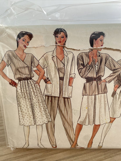 Vogue 8246 Womens Size 14 Jacket Skirt Trousers Shorts Top