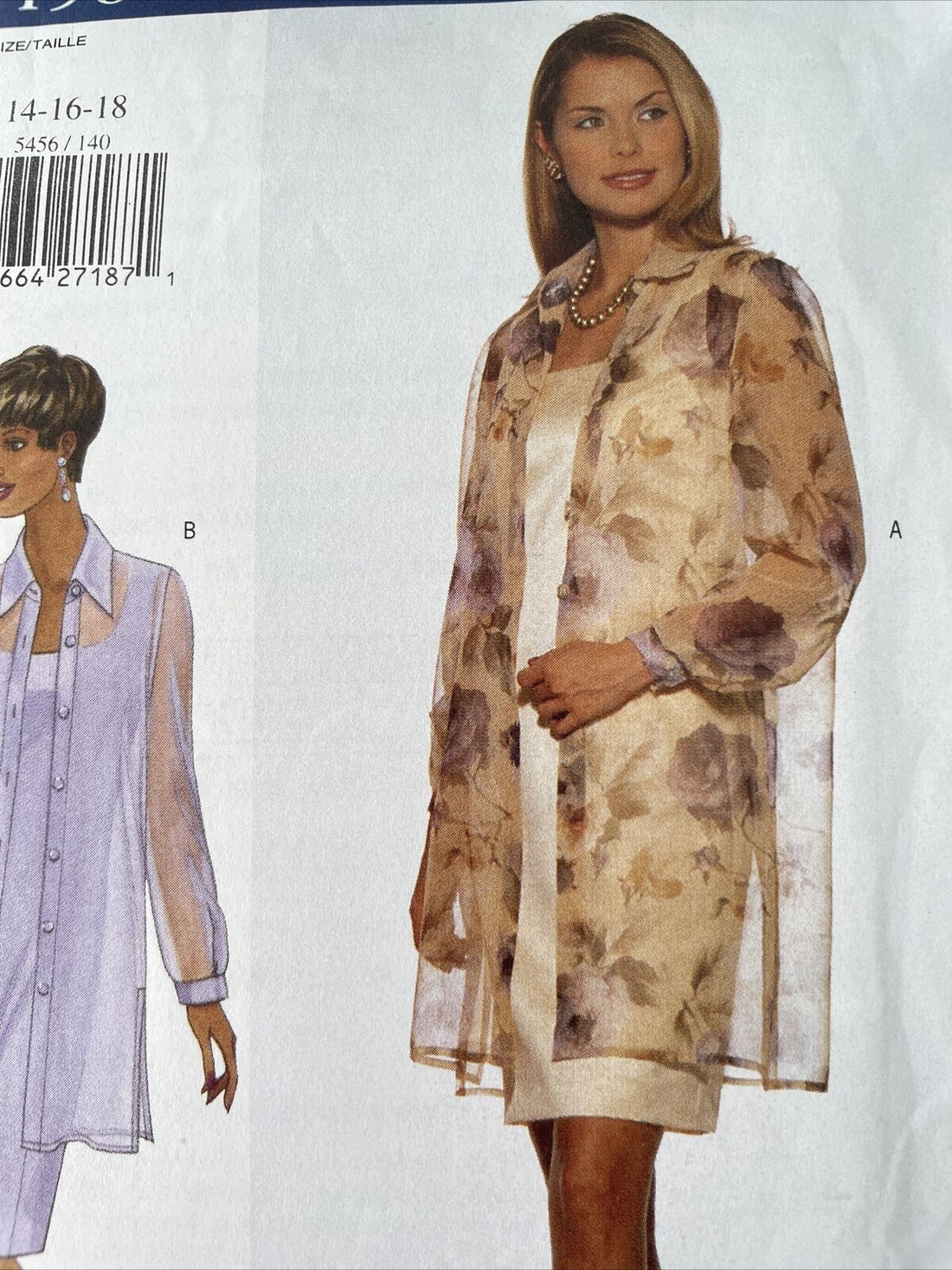 Butterick 5456 Womens Size 14-16 Petite Shirt Dress *