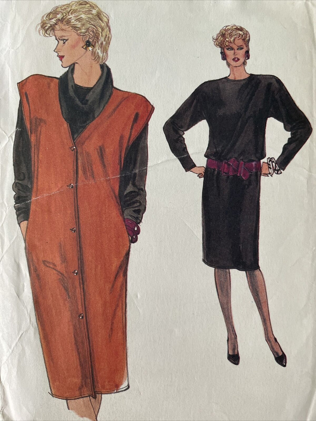 Vogue 8853 Womens Size 16 Dress Jumper FF