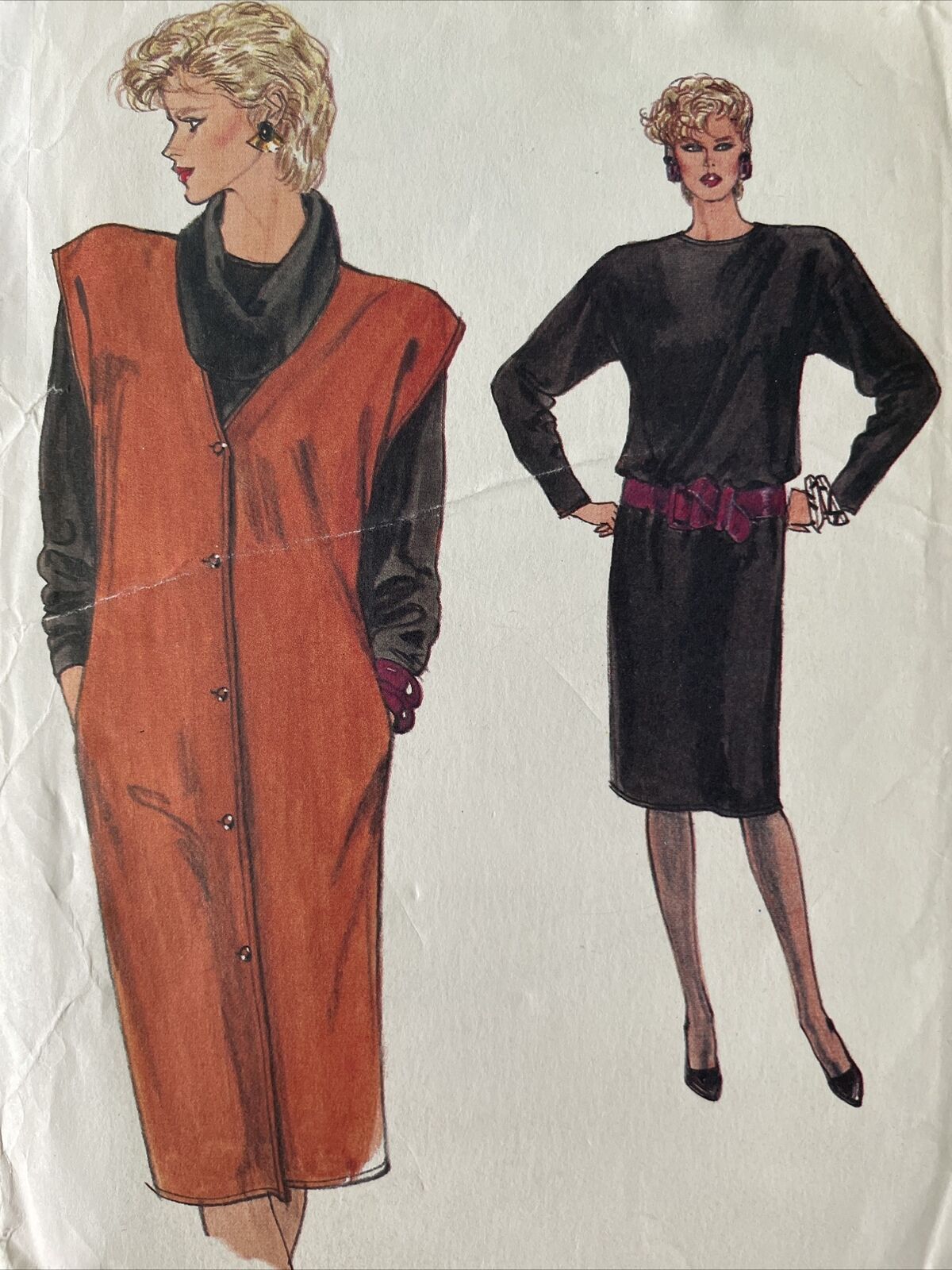 Vogue 8853 Womens Size 16 Dress Jumper FF