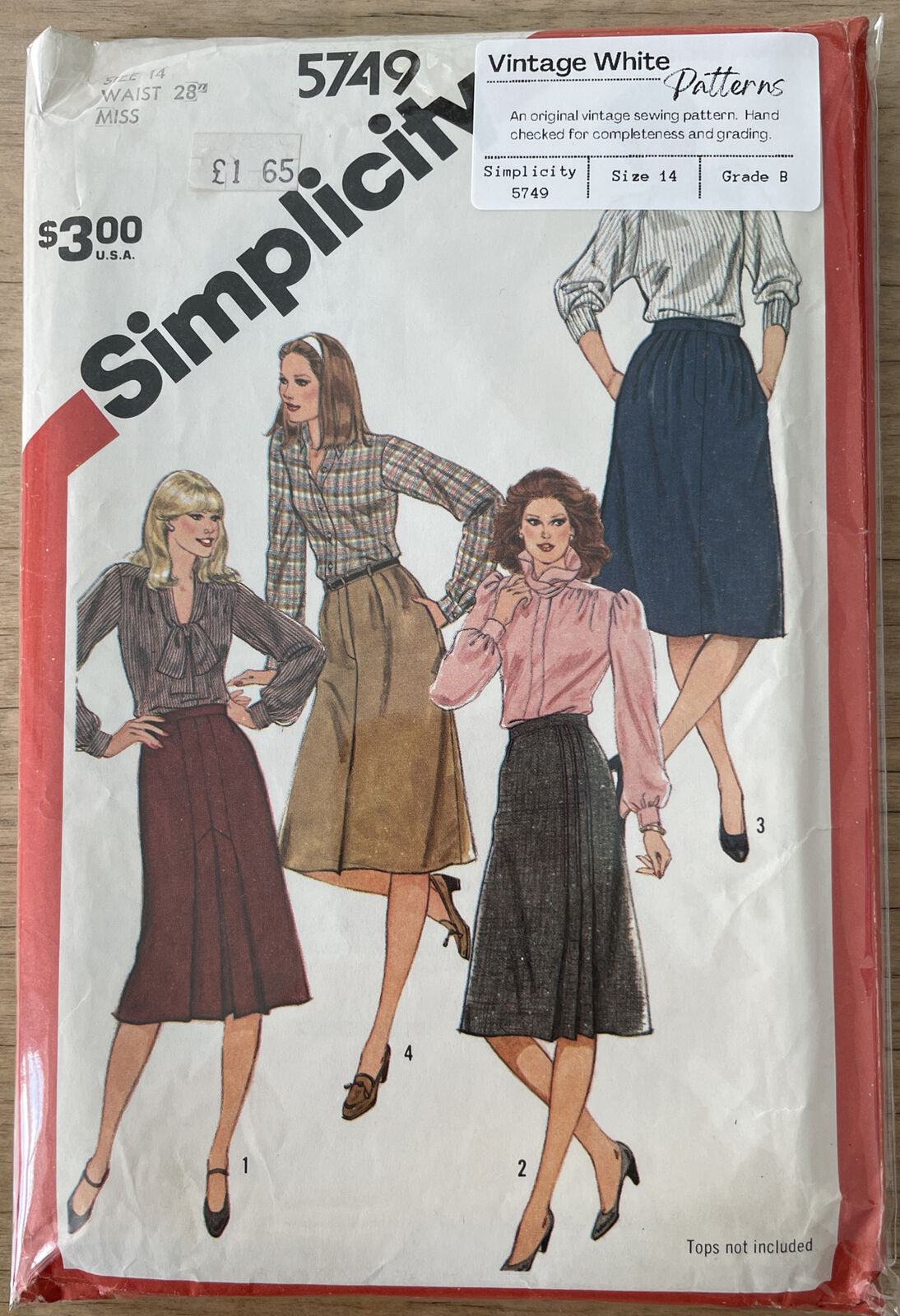 Simplicity 5749 Womens Size 14 Skirt *