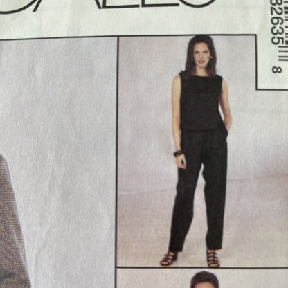 McCalls 8263 Womens Size 14 Jacket Top Dress Trousers Skirt *