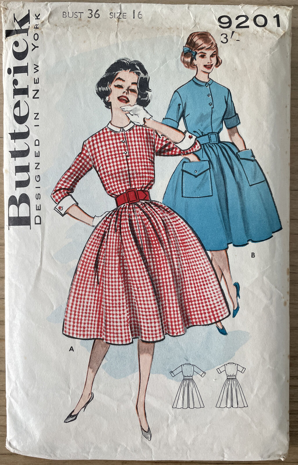 Butterick 9201 Womens Size 16 Dress *