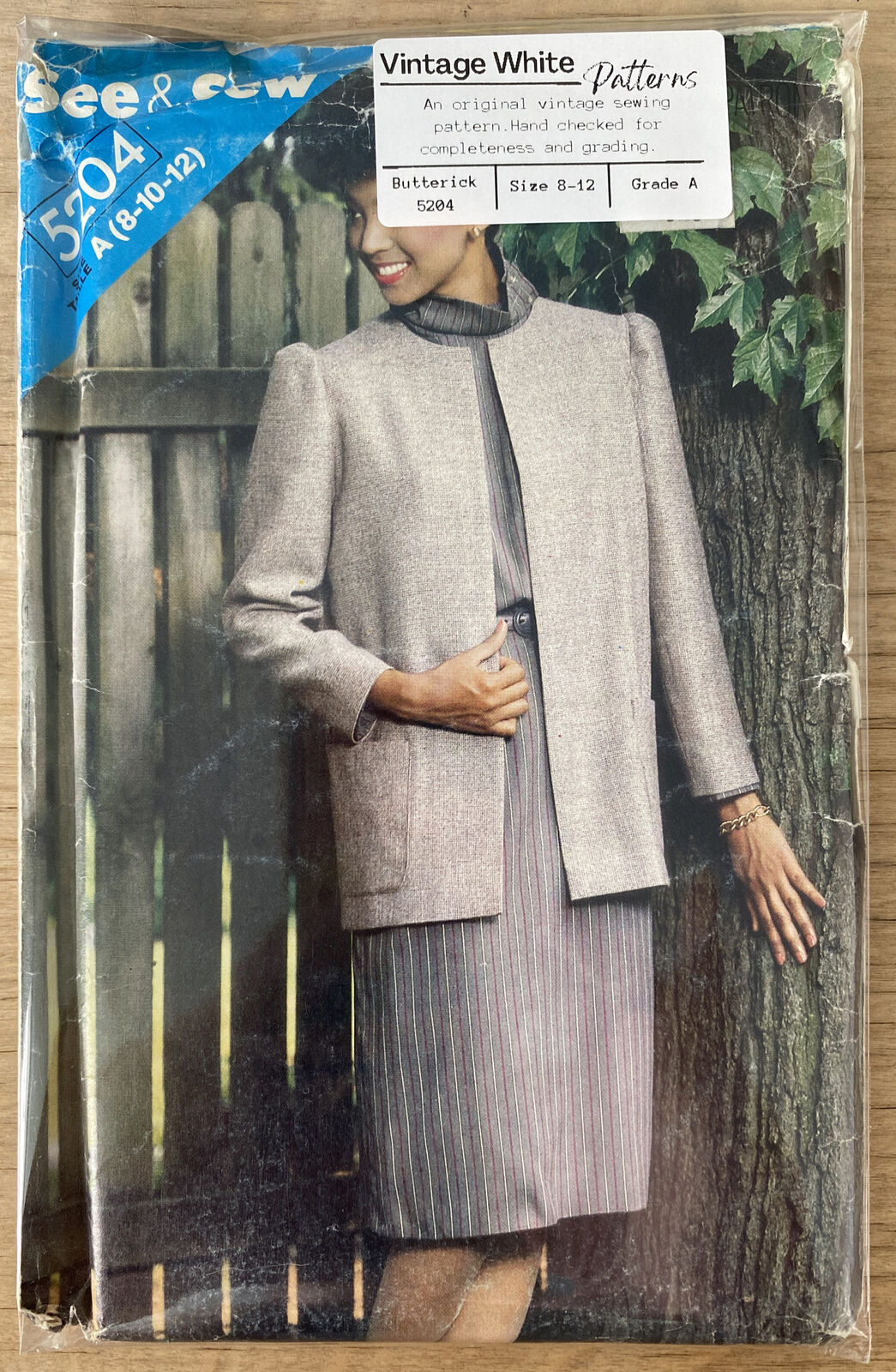 Butterick See &amp; Sew 5204 Womens Size 8- 12 Dress Jacket *