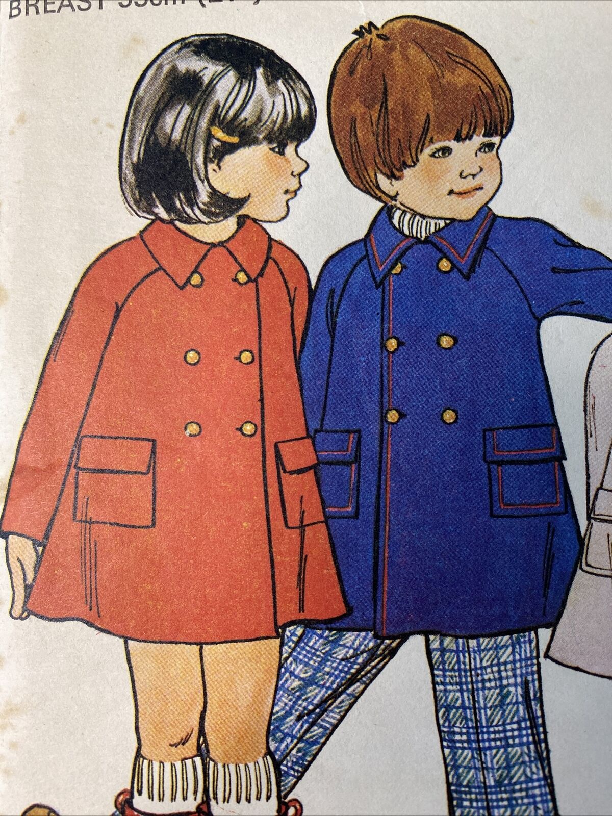 Butterick 413 Childs Size 2 Toddler Coat Trousers *