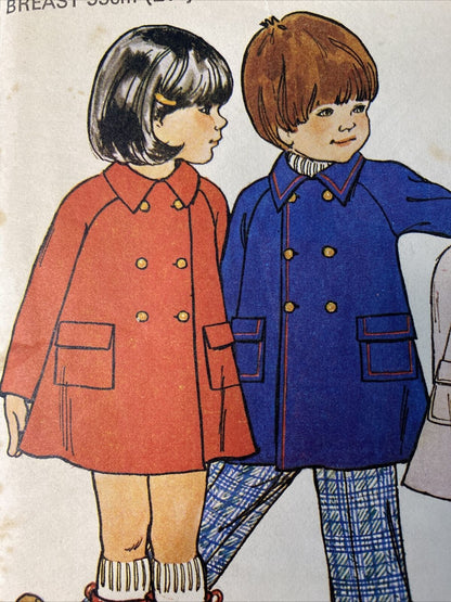 Butterick 413 Childs Size 2 Toddler Coat Trousers *