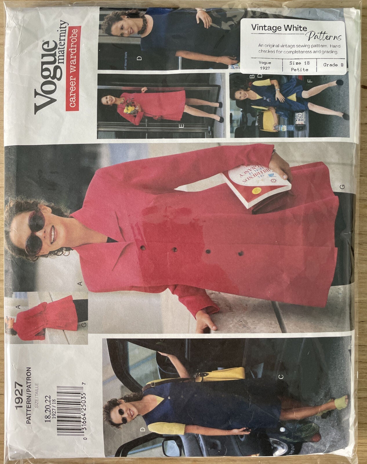 Vogue 1927 Size 18 Petite Maternity Jacket Dress Tunic